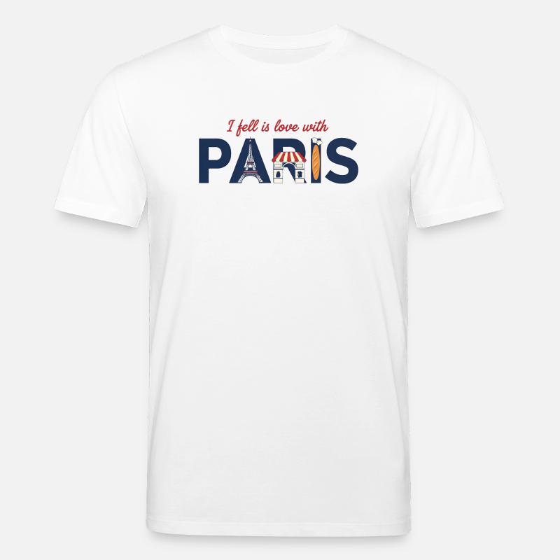 Paris Liebe – Eiffelturm & Baguette Design - Stanley/Stella Unisex Bio-T-Shirt CREATOR  - Weiß