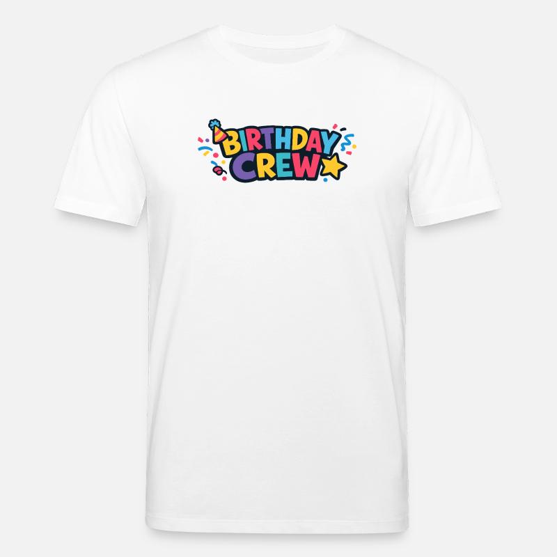 Birthday Crew Farbexplosion - Stanley/Stella Unisex Bio-T-Shirt CREATOR  - Weiß