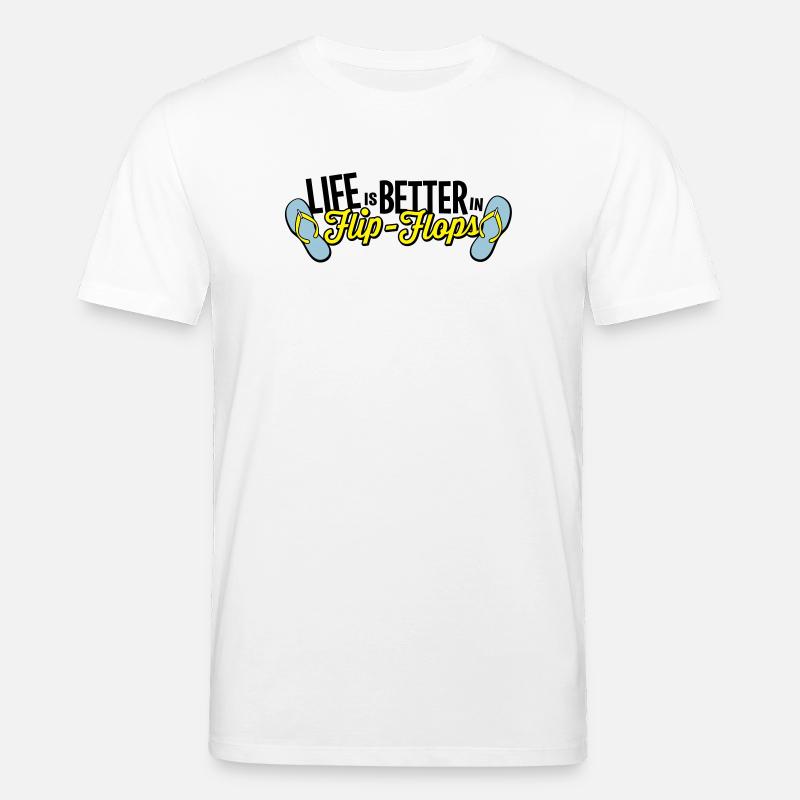 la vie est meilleure dans effondrement - T-shirt bio CREATOR Stanley/Stella Unisexe - blanc