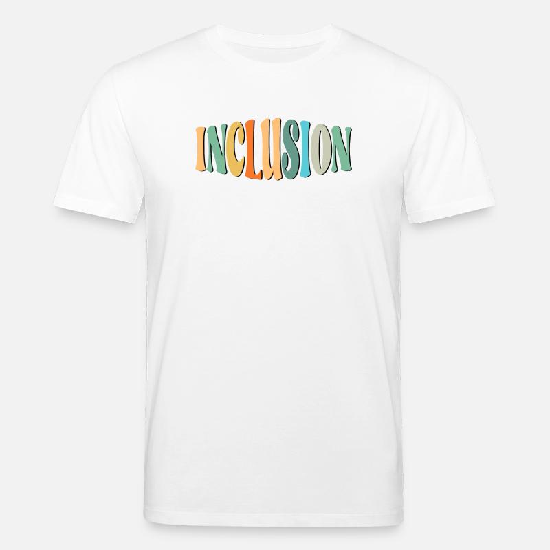 LETTRAGE D’INCLUSION - DIVERSITÉ - ÉGALITÉ - T-shirt bio CREATOR Stanley/Stella Unisexe - blanc