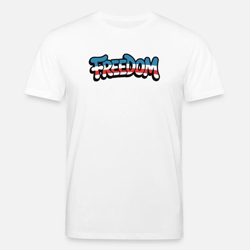 Freedom Typografie Statement Design - Stanley/Stella Unisex Bio-T-Shirt CREATOR - Weiß