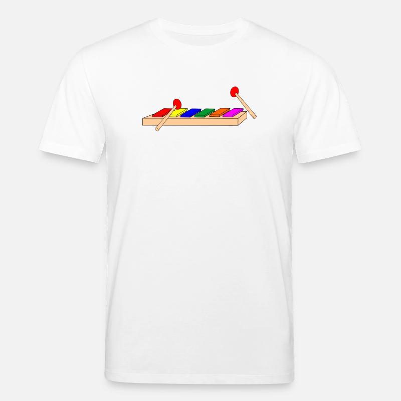 Trommeldreieck oder Tonxylophon - Stanley/Stella Unisex Bio-T-Shirt CREATOR  - Weiß