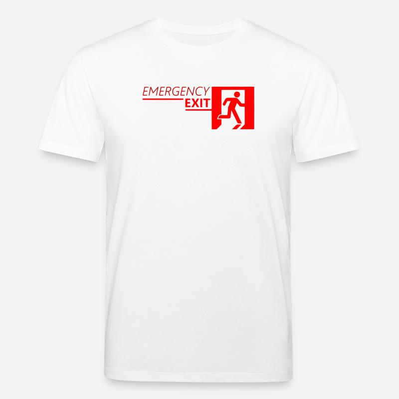 Emergency EXIT Classic Red - T-shirt bio CREATOR Stanley/Stella Unisexe - blanc