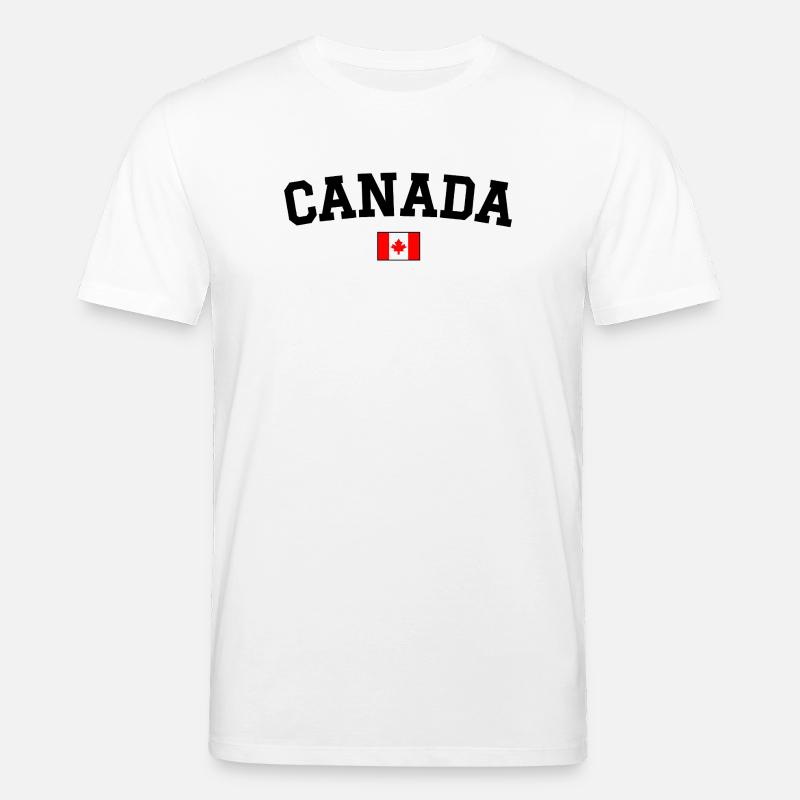 Drapeau du Canada Noir - T-shirt bio CREATOR Stanley/Stella Unisexe - blanc