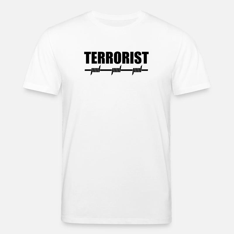 Terrorist | Terror | Stacheldraht - T-shirt bio CREATOR Stanley/Stella Unisexe - blanc