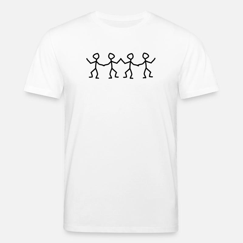 strichmaennchen tanz tanzen - Stanley/Stella Unisex Bio-T-Shirt CREATOR  - Weiß