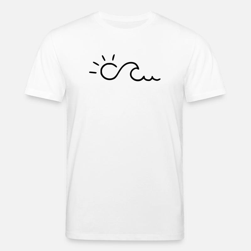Welle mit Sonne - Stanley/Stella Unisex Bio-T-Shirt CREATOR  - Weiß