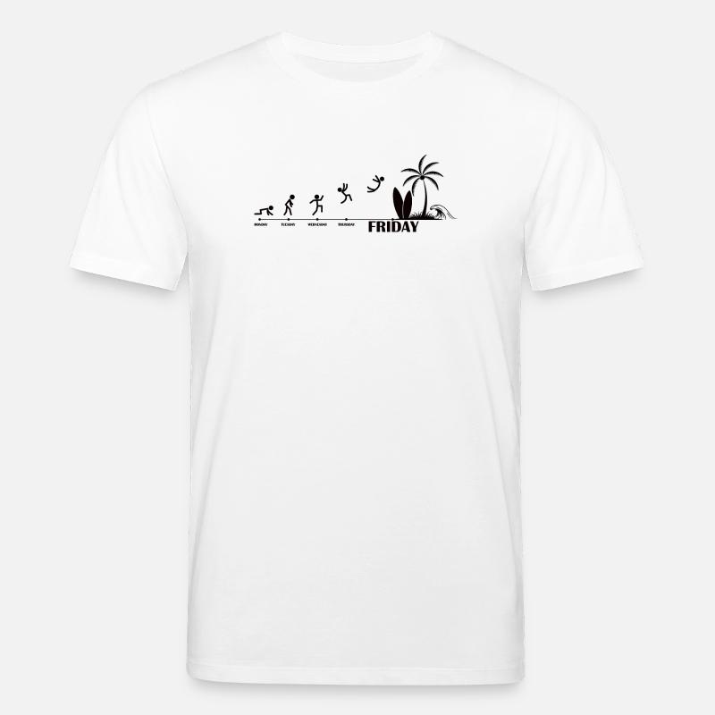 Enfin, Friday Beach Evolution - T-shirt bio CREATOR Stanley/Stella Unisexe - blanc