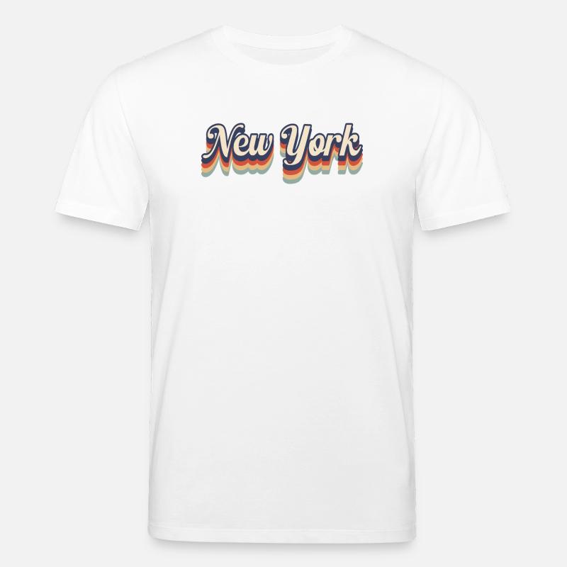 New York Retro Regenbogen - Stanley/Stella Unisex Bio-T-Shirt CREATOR  - Weiß