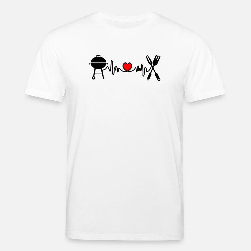 Herzfrequenz für BBQ-Küche - Stanley/Stella Unisex Bio-T-Shirt CREATOR  - Weiß