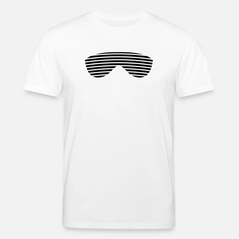 Brille schwarz gestreift - Stanley/Stella Unisex Bio-T-Shirt CREATOR  - Weiß