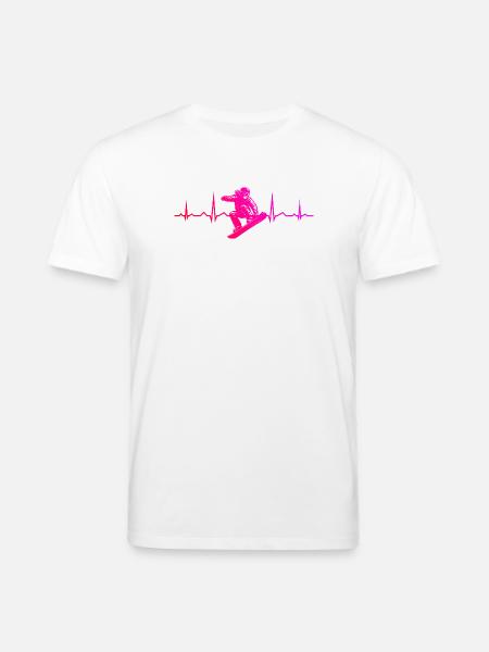 Klare Snowboard Botschaft - Stanley/Stella Unisex Bio-T-Shirt CREATOR - Weiß