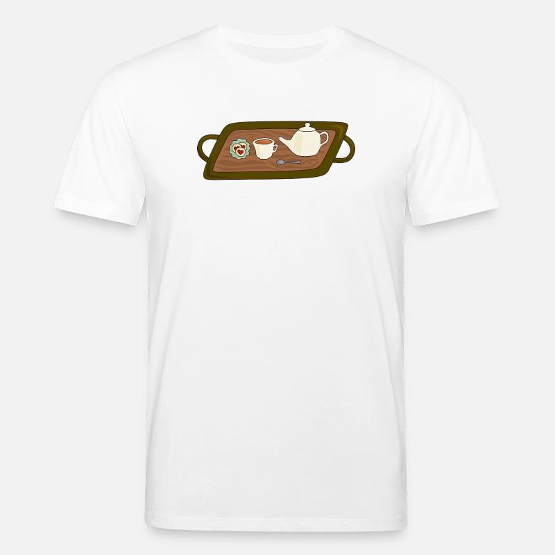 Teezeit-Tablett-Illustration - Stanley/Stella Unisex Bio-T-Shirt CREATOR  - Weiß