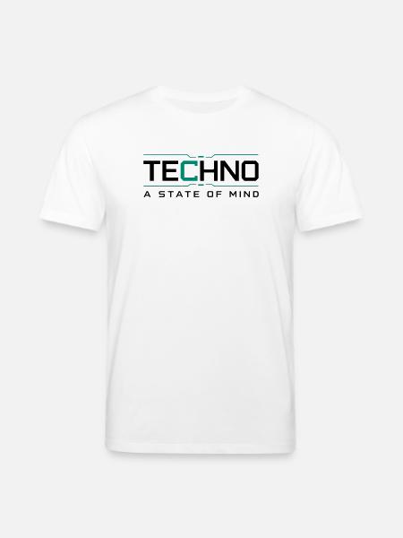 Techno - A State of Mind - Stanley/Stella CREATOR Unisex Organic T-Shirt - white