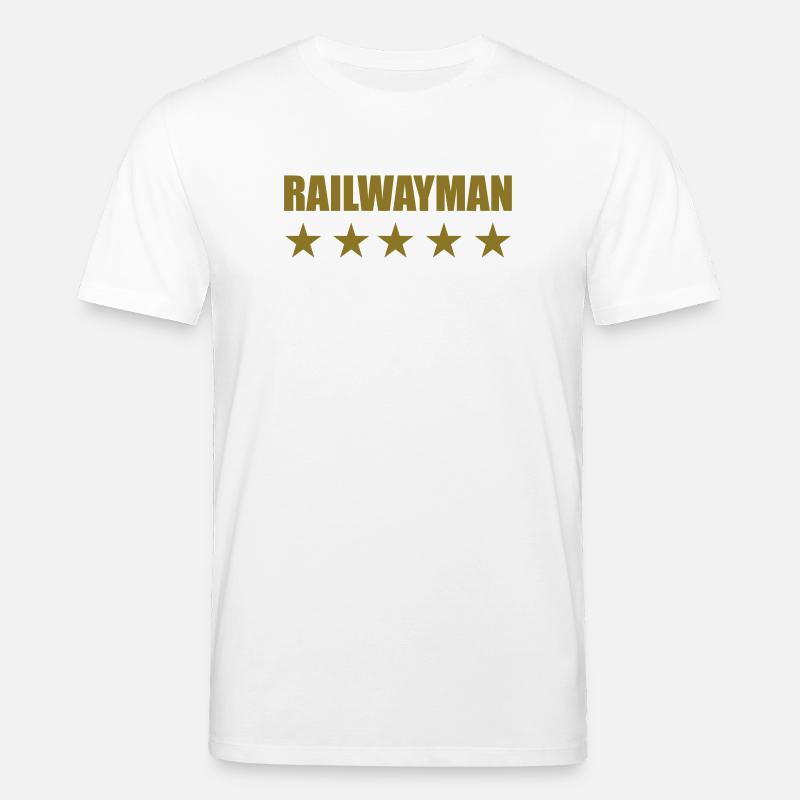 Cheminot / Chemin de fer / Train / Metro - T-shirt bio CREATOR Stanley/Stella Unisexe - blanc