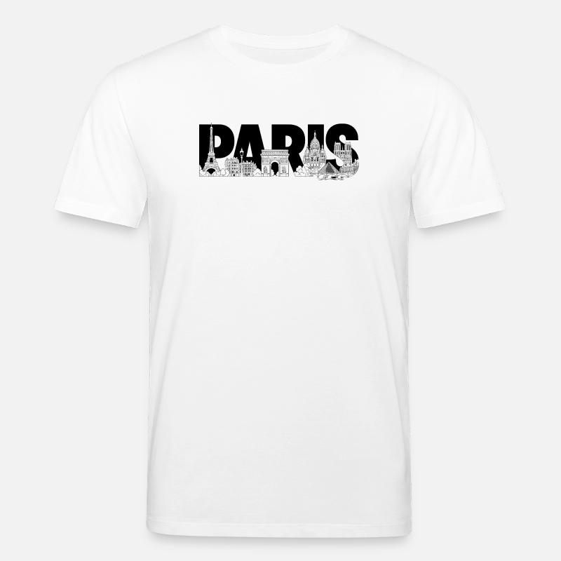 Paris Frankreich Eiffelturm Triumphbogen - Stanley/Stella Unisex Bio-T-Shirt CREATOR  - Weiß