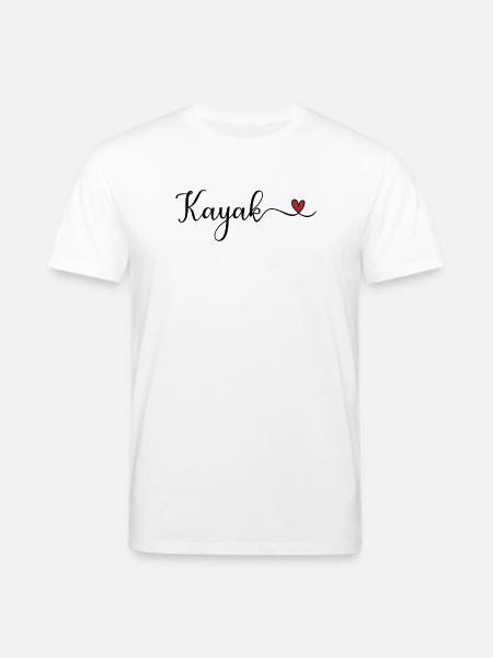 Cute Kayak Heart Design - Stanley/Stella CREATOR Unisex Organic T-Shirt - white