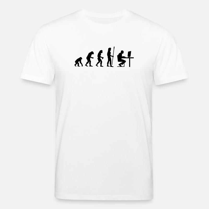 evolution_pc_3 - T-shirt bio CREATOR Stanley/Stella Unisexe - blanc