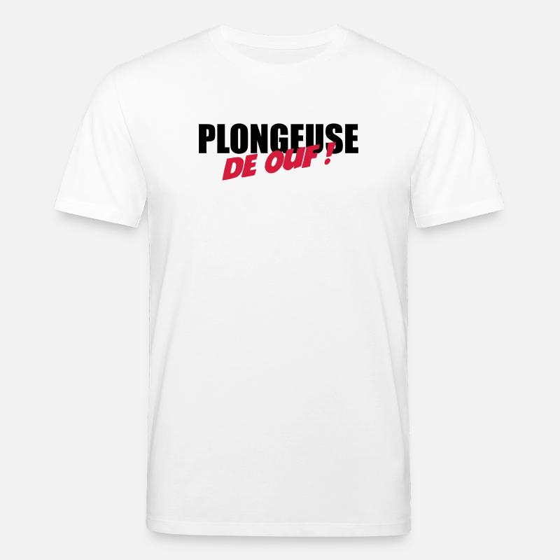Plongeuse de ouf ! - T-shirt bio CREATOR Stanley/Stella Unisexe - blanc