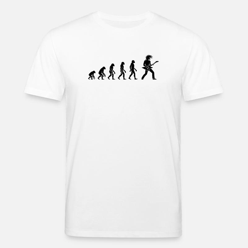 Evolution Rock 'n' Roll Gitarrist Design - Stanley/Stella Unisex Bio-T-Shirt CREATOR  - Weiß