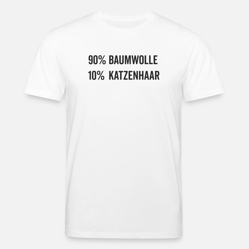 Baumwolle Katzenhaar Geschenk Katzenfreund - Stanley/Stella Unisex Bio-T-Shirt CREATOR  - Weiß