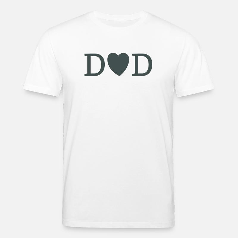 DAD Herz D Monogramm - Stanley/Stella Unisex Bio-T-Shirt CREATOR  - Weiß