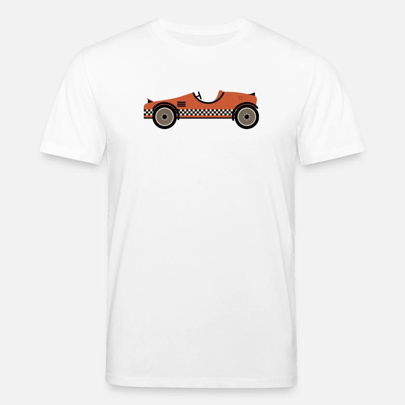 Voiture de course texturée rouge - T-shirt bio CREATOR Stanley/Stella Unisexe - blanc
