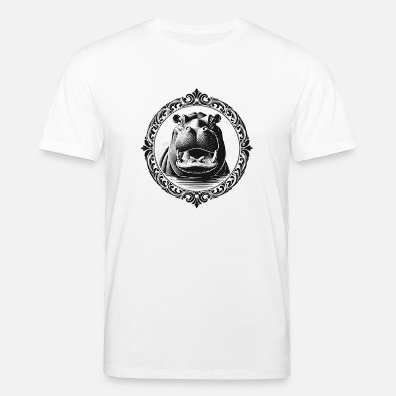 Nilpferd - Stanley/Stella Unisex Bio-T-Shirt CREATOR  - Weiß