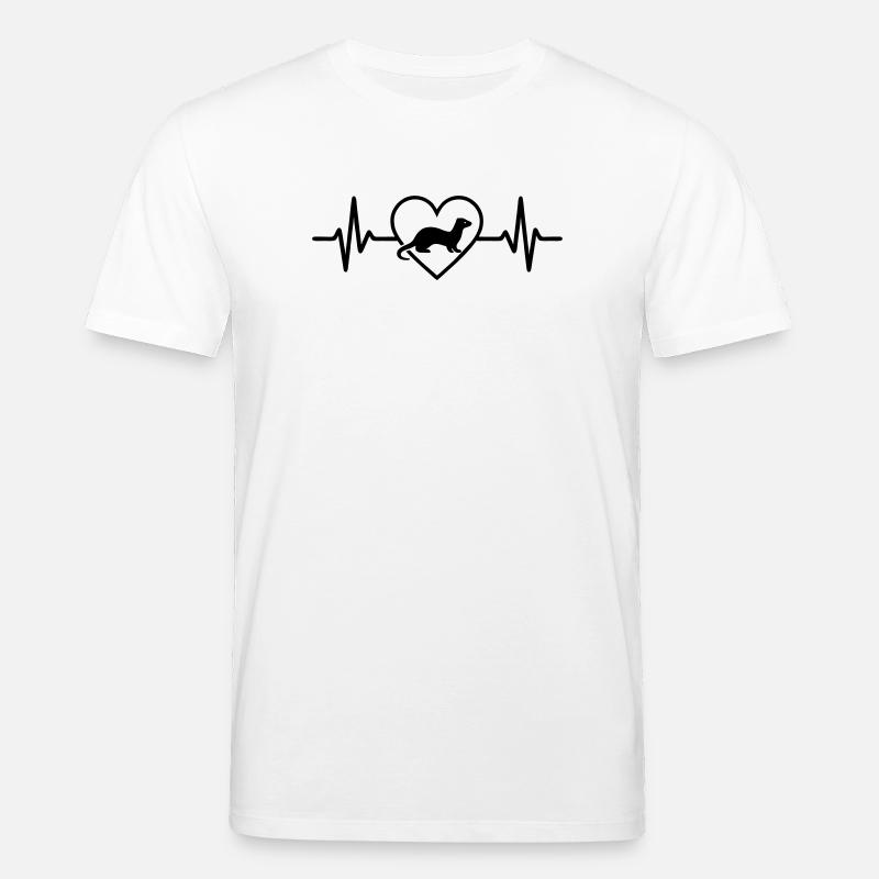 Frettchen Herz - Stanley/Stella Unisex Bio-T-Shirt CREATOR  - Weiß