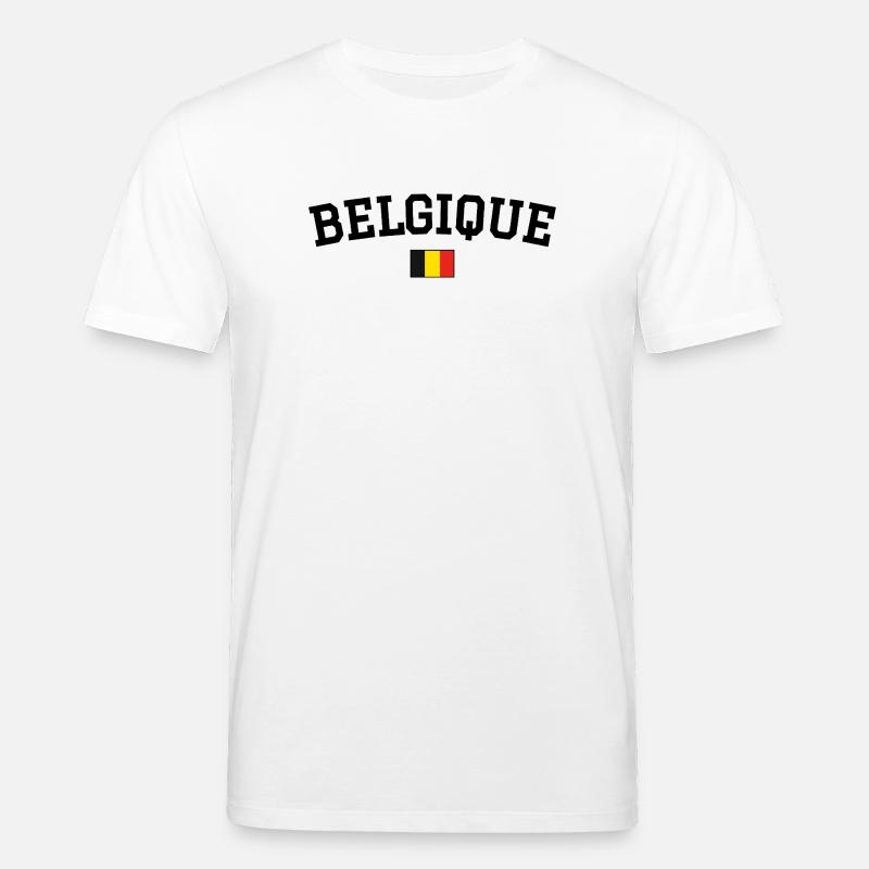 Drapeau Belge Noir - T-shirt bio CREATOR Stanley/Stella Unisexe - blanc