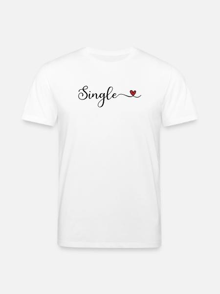 Single handwritten lettering with heart - Stanley/Stella CREATOR Unisex Organic T-Shirt - white