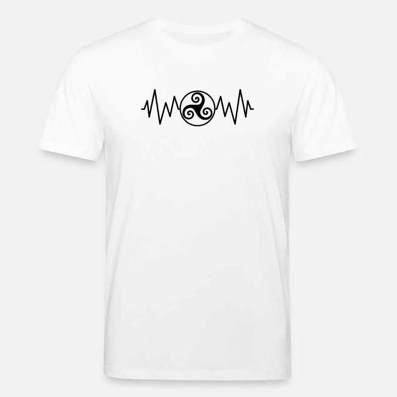 Triskel Herzfrequenz - Stanley/Stella Unisex Bio-T-Shirt CREATOR - Weiß