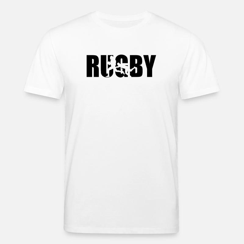 Klassisches Rugby Design – Stärke & Teamgeist - Stanley/Stella Unisex Bio-T-Shirt CREATOR  - Weiß