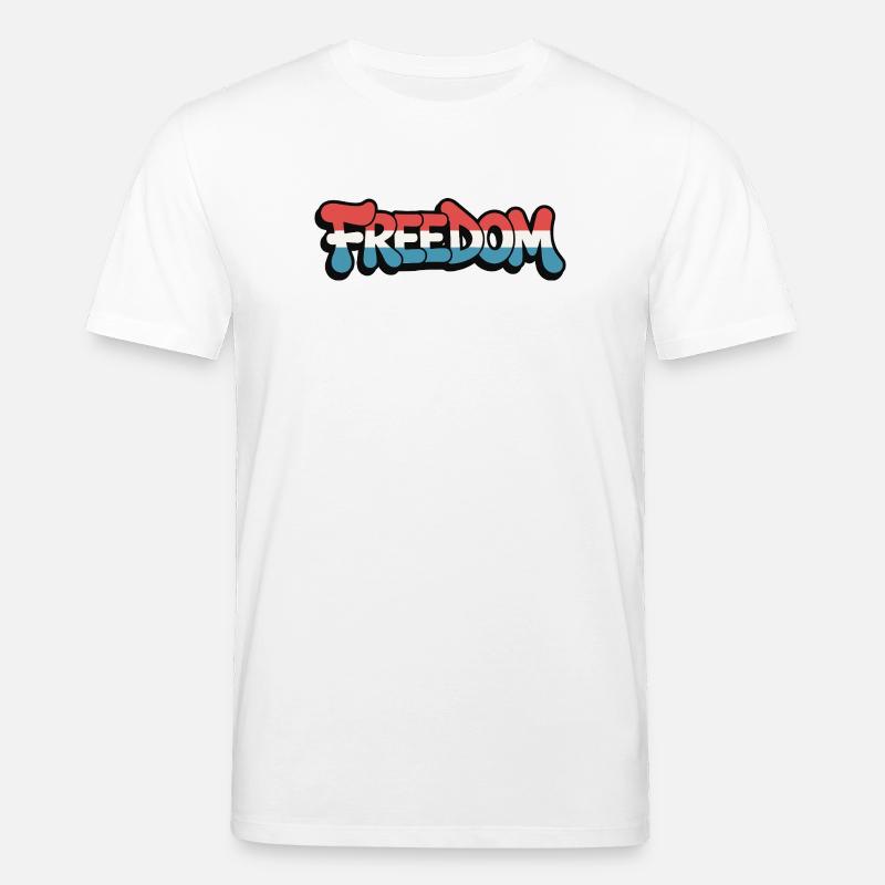 Freedom Typografie Statement Design - Stanley/Stella Unisex Bio-T-Shirt CREATOR  - Weiß