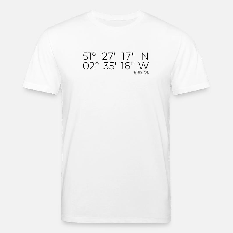 Coordonnées : Bristol, Angleterre - T-shirt bio CREATOR Stanley/Stella Unisexe - blanc