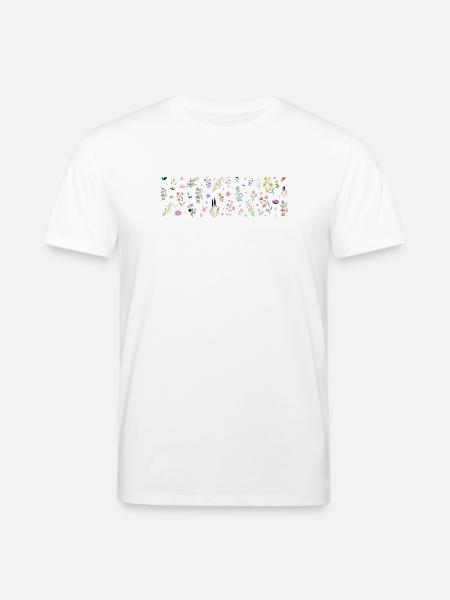 Midnight Bloom Botanischer Druck - Stanley/Stella Unisex Bio-T-Shirt CREATOR  - Weiß