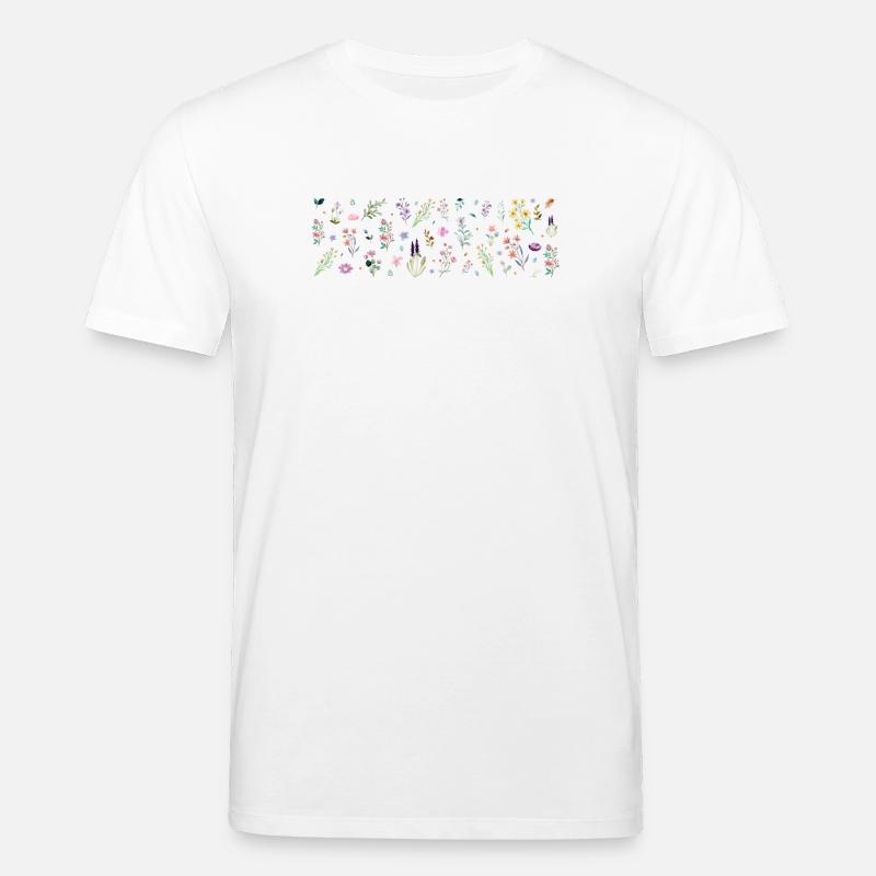 Midnight Bloom Botanical Print - Stanley/Stella CREATOR Unisex Organic T-Shirt - white