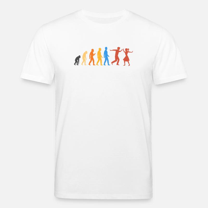 Swing-Tanz - Die höchste Stufe der Evolution - Stanley/Stella Unisex Bio-T-Shirt CREATOR  - Weiß