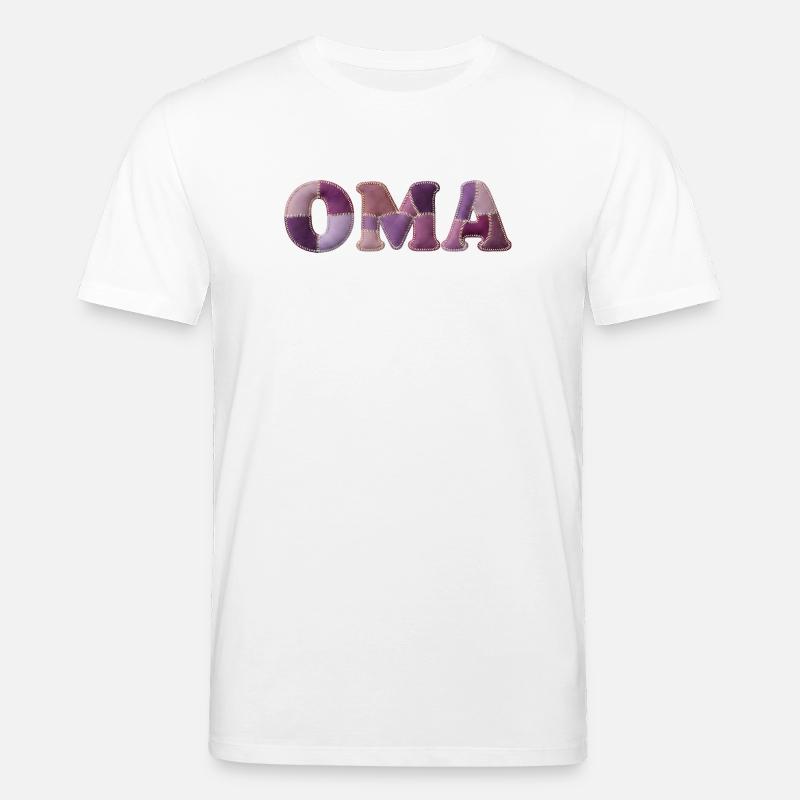 OMA Patchwork Stoff Design Geschenkidee - Stanley/Stella Unisex Bio-T-Shirt CREATOR  - Weiß