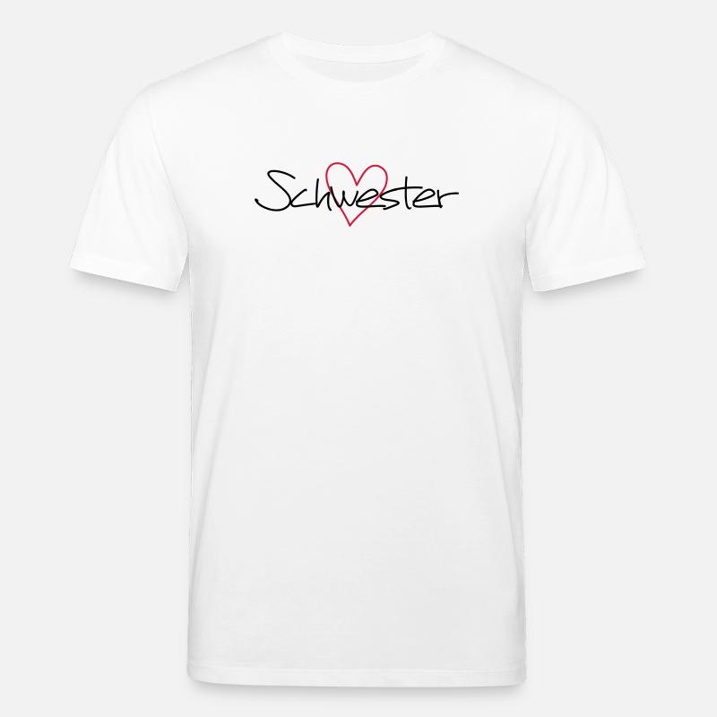 Herz Schwester Schwesterherz Geschenk Liebe - Stanley/Stella Unisex Bio-T-Shirt CREATOR - Weiß