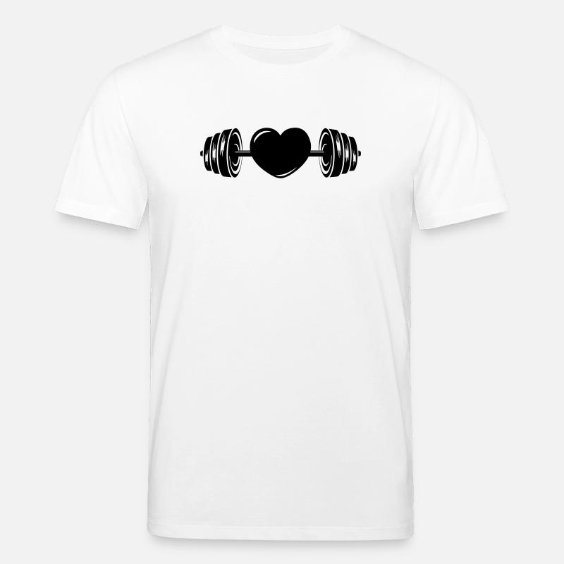 Hantel mit Herz - Stanley/Stella Unisex Bio-T-Shirt CREATOR  - Weiß