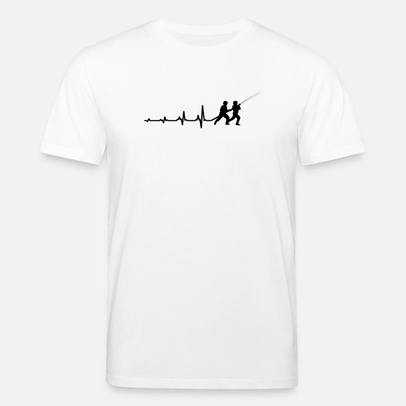 Fire Brigade Heartbeat Gift Pulse - Stanley/Stella CREATOR Unisex Organic T-Shirt - white