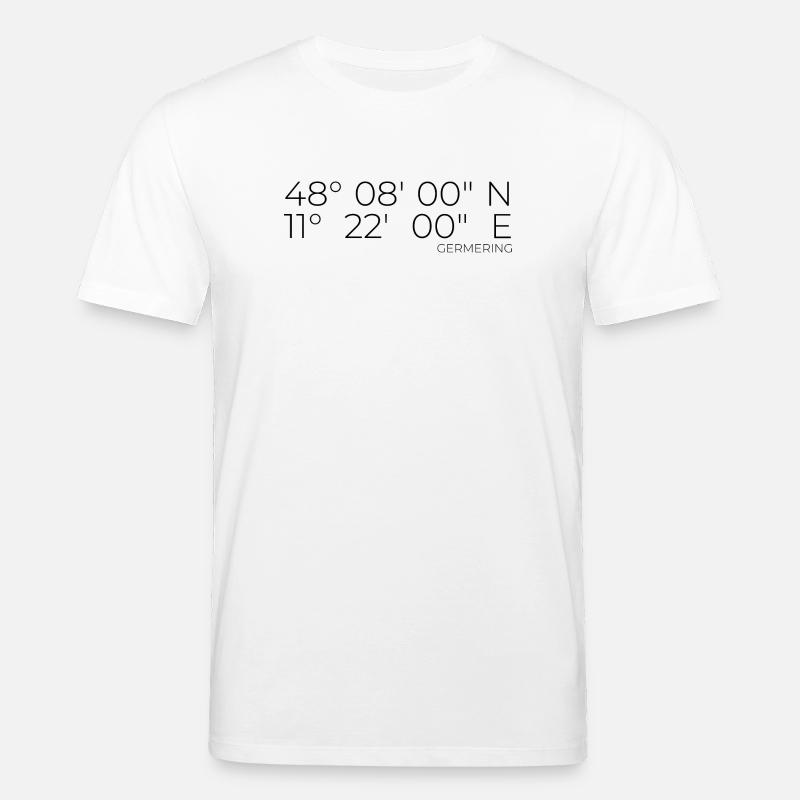 Coordinates Germering, Bavaria - Stanley/Stella CREATOR Unisex Organic T-Shirt - white