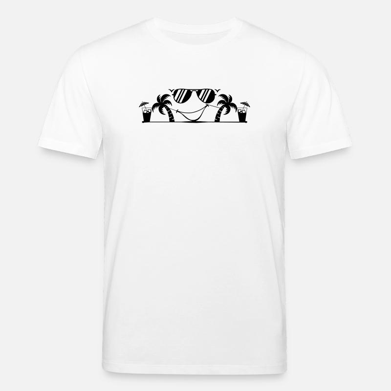 Sommer Palmen  - Stanley/Stella Unisex Bio-T-Shirt CREATOR  - Weiß