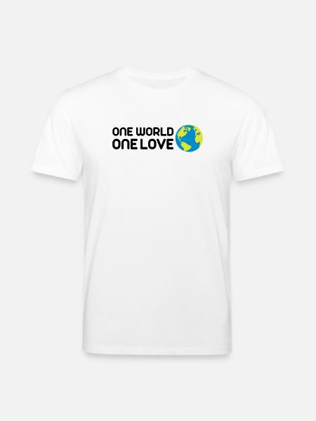 One World One Love - Stanley/Stella CREATOR Unisex Organic T-Shirt - white