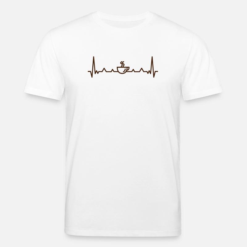 Kaffeepuls Herzschlag Muster - Stanley/Stella Unisex Bio-T-Shirt CREATOR  - Weiß