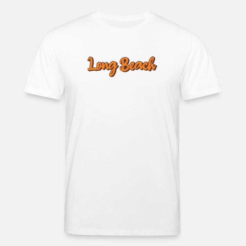 Long Beach Retro Script - Stanley/Stella Unisex Bio-T-Shirt CREATOR  - Weiß