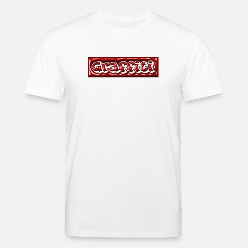 Bulle de graffiti 3D - T-shirt bio CREATOR Stanley/Stella Unisexe - blanc