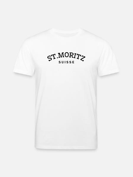 St. Moritz - Suisse - Schweiz - Sveits - Stanley/Stella CREATOR økologisk unisex T-skjorte - hvit