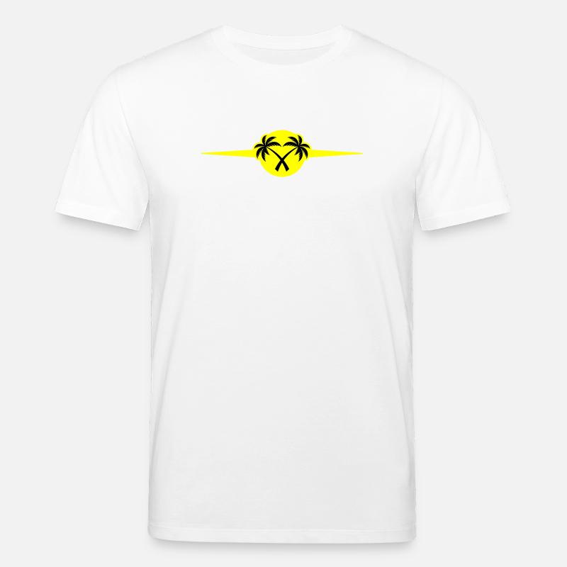 Icône de Palm Trees Beach - T-shirt bio CREATOR Stanley/Stella Unisexe - blanc